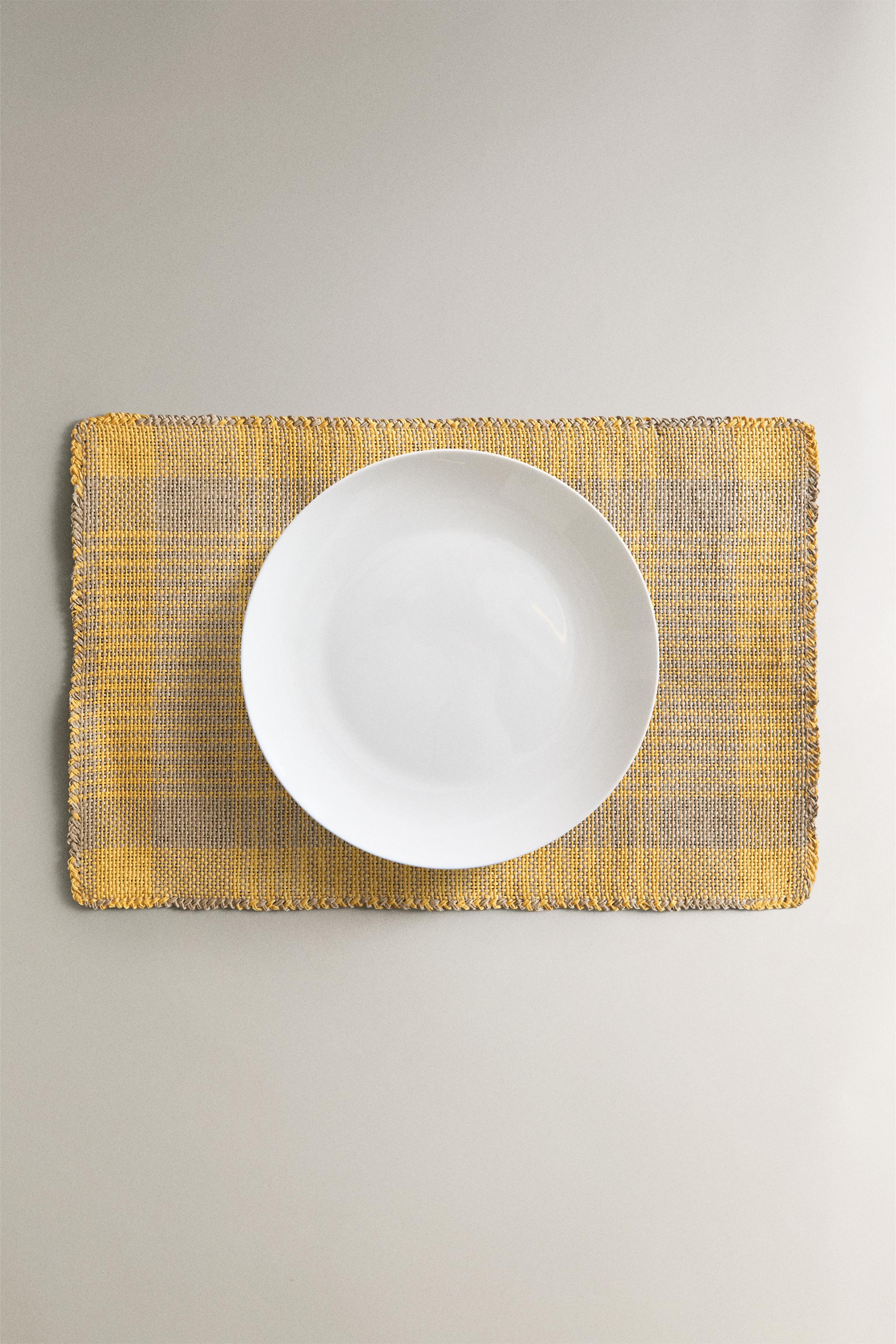 SET DE TABLE PAPIER CARREAUX